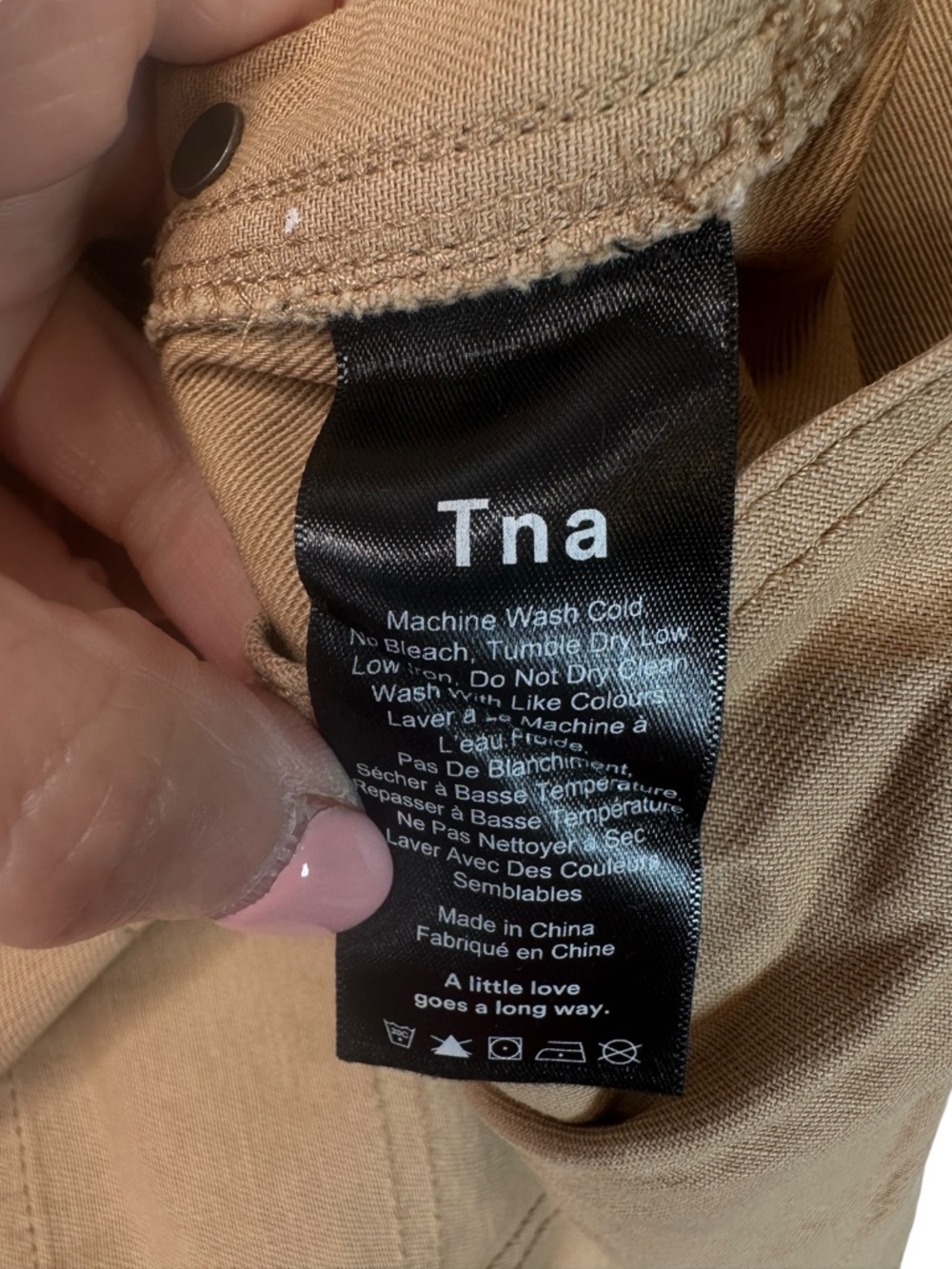 TNA Aritzia Khaki Canvas Overall Skirt XXS Utility Pinafore Mini Adjustable Stra - Picture 14 of 16